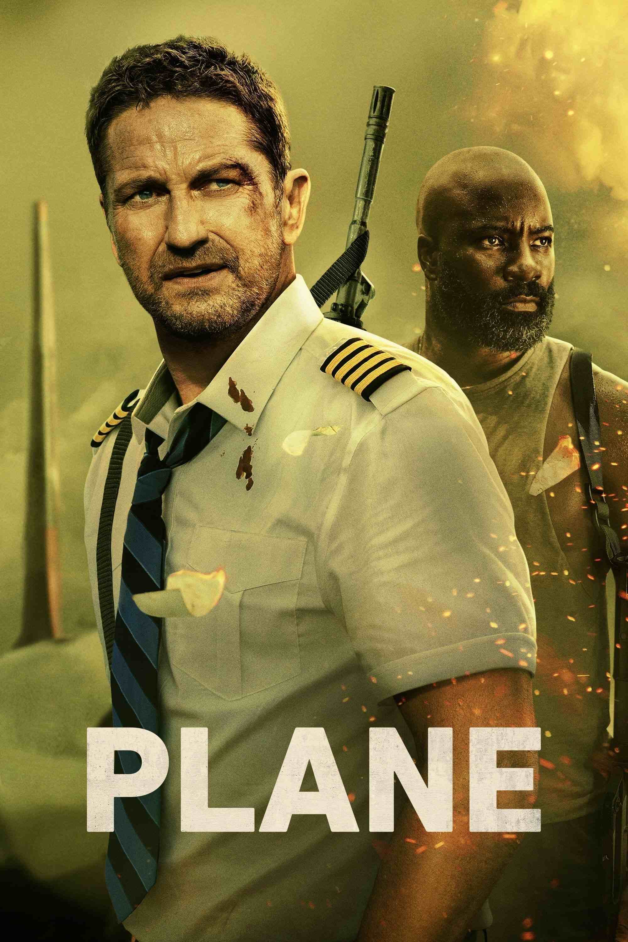 Plane (2023) (Hindi + English) Dual Audio Hollywood Movie BluRay HD ESub Poster